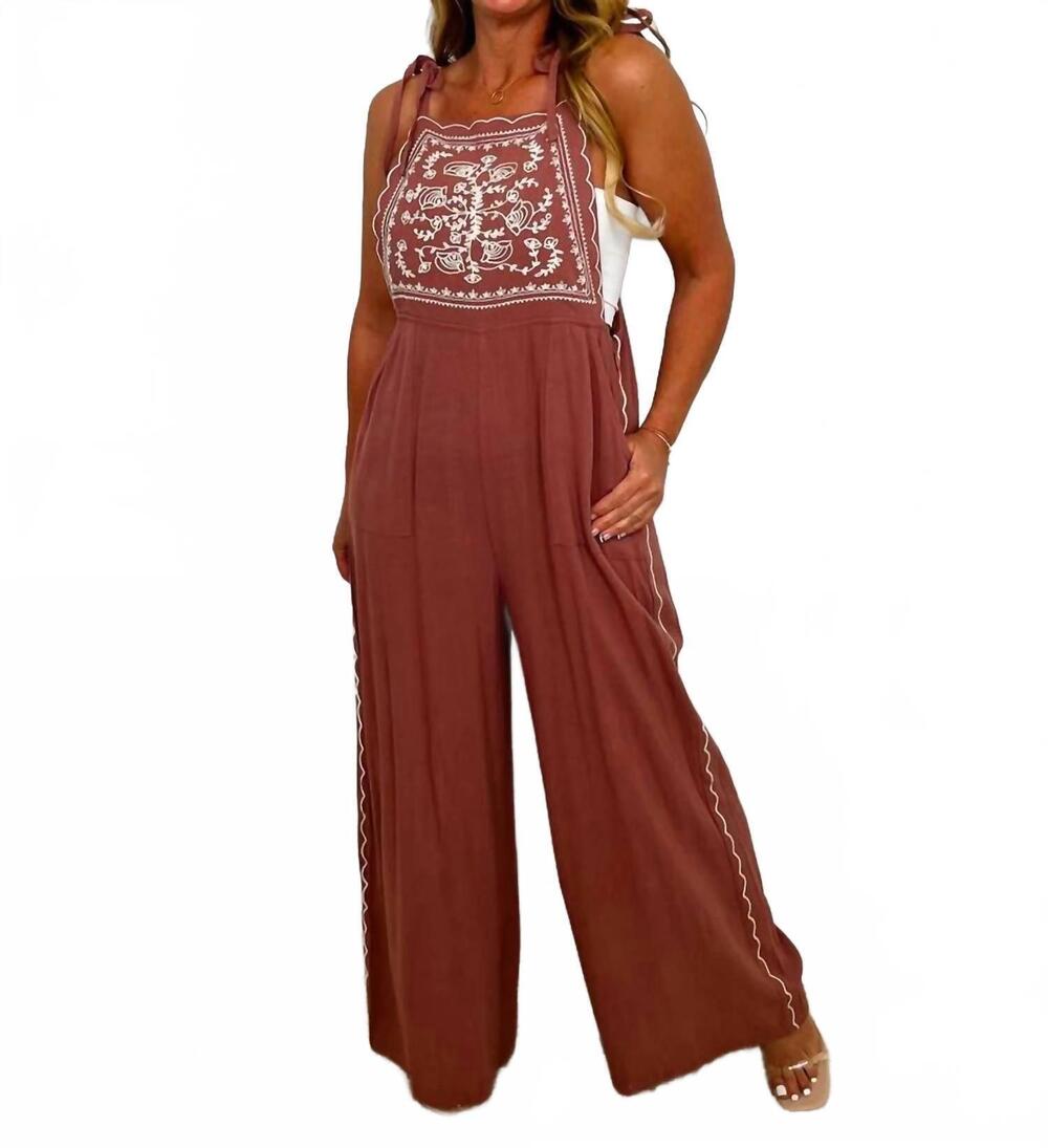 NEW CAMELLIA going all in wide leg jumpsuit in pink